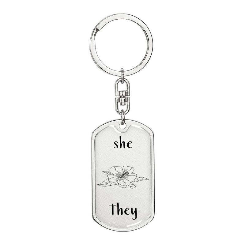 She/They Keychain