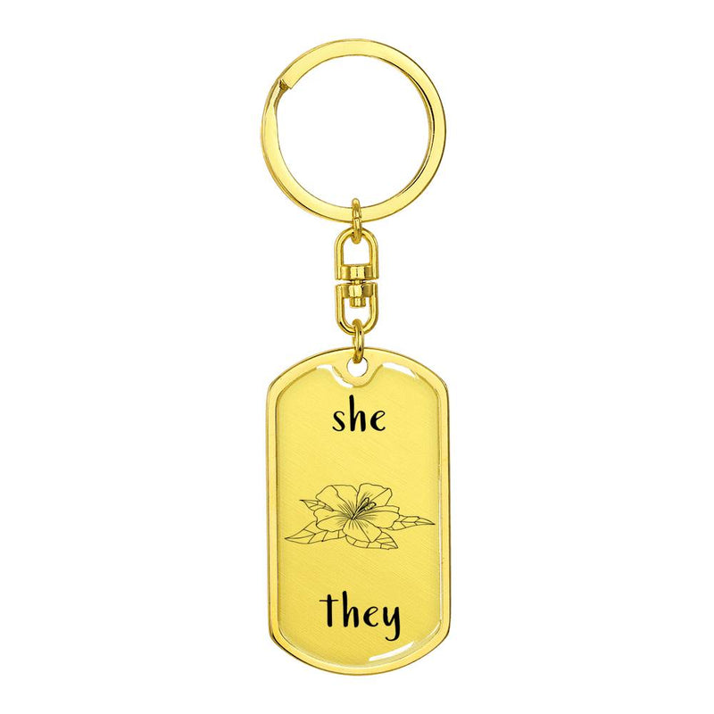 She/They Keychain