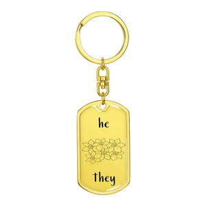 He/They Keychain