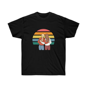 Vintage Queer Couple Sunset | Unisex Tee