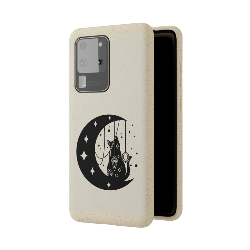 Boho Black Moon Cat | Biodegradable Phone Case